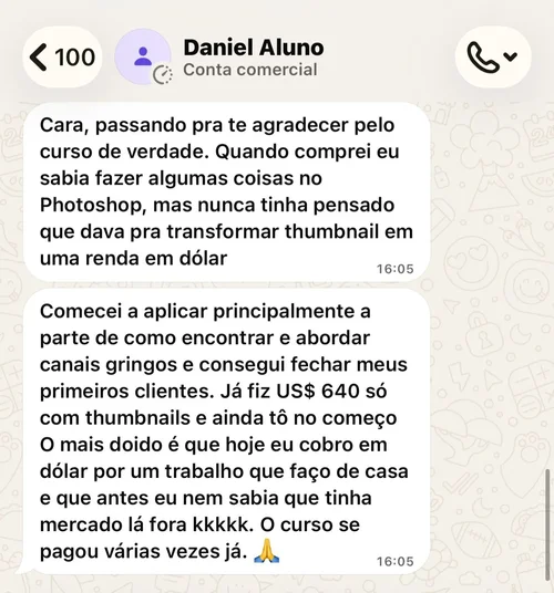 Depoimento de aluno 4